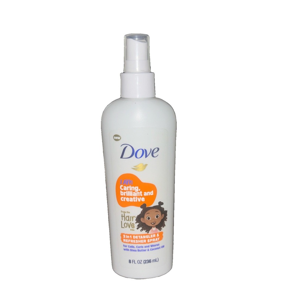 Dove Kids Hair Love 2 in 1 Detangler & Refresher Spray 8oz Coils Curls Waves